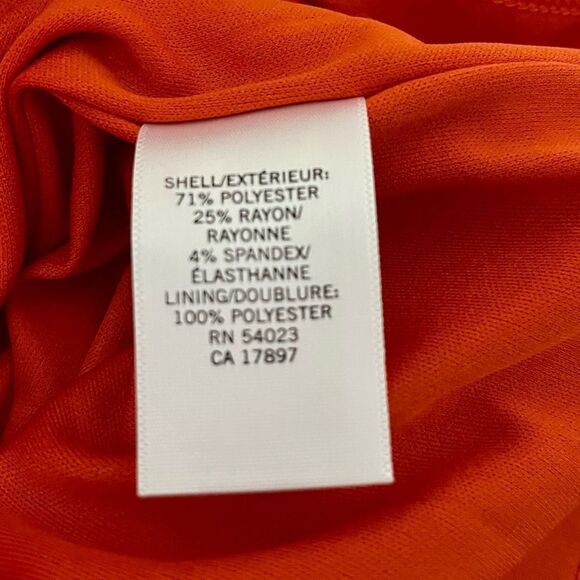 Banana Republic Factory Orange Shift Dress Size 4 Petite - Picture 4 of 6